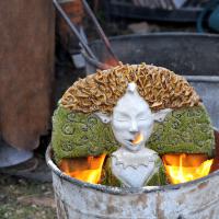 Sortie du four en feu